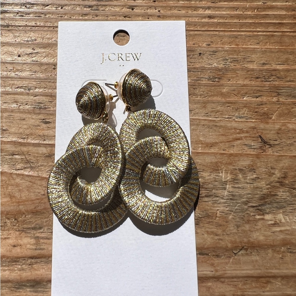 J. Crew Gold Spiral Earrings